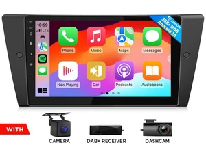 DAB+9" Autoradio Android 14 CarPlay GPS Navi DSP Bluetooth für BMW E90 2005-2013 - Bild 1 von 22