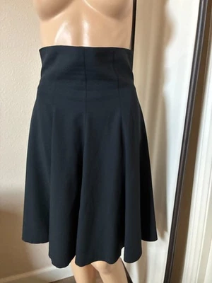 复古 OMO Norma Kamali 黑色高腰全扫圆半身裙 8 — 第 1/4 张图片