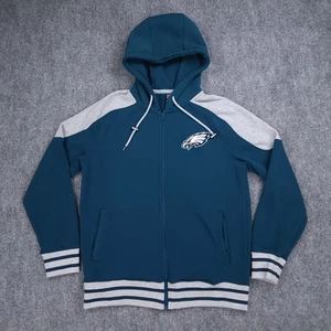 Philadelphia Eagles Sudadera con Capucha Para Hombre Verde Mediana Ropa Equipo NFL Bolsillos con Cremallera Completa - Imagen 1 de 12