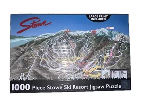 Stowe Ski Resort Jigsaw Puzzle With Large Print 100% Complete Map Ski New - Picture 1 of 10