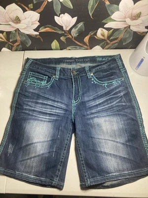 Cowgirl Tuff Jean Shorts DFMI Emerald Size 31  - Image 1 of 4
