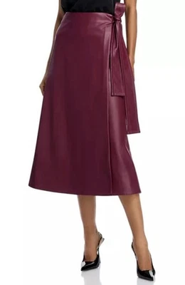 Falda envolvente Toccin Beatrice en cuero vegano borgoña talla XL Foto 1 de 4