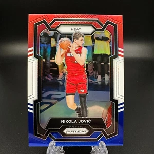 2023-24 Panini Prizm Nikola Jovic Red White Blue Prizm #121 Miami Heat - Picture 1 of 2