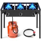 Portable Propane 75000-300000BTU, 1-4 Gas Burners for Outdoor Cooker Stove Grill