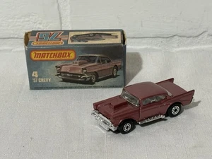 Matchbox Superfast Lesney #4 1957 Chevy Pink Minty Original Box 1979 - Picture 1 of 22