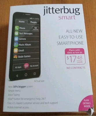 JITTERBUG SMART A622LJBS1-DIR-B GREATCALL SMART PHONE Free US Ship - Image 1 of 4