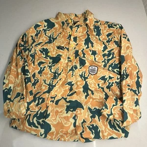 Trademutt Flanno Shirt Men's Size L Yellow Button Up Tradie Workwear Long Sleeve - Bild 1 von 5