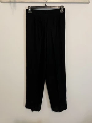 Calça social Leslie Fay Haberdashery preta com cintura elástica tamanho 8 - Imagem 1 de 4