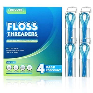 200 Count Simple Dental Floss Threaders for Braces Bridges Implants Crowns. - Picture 1 of 6