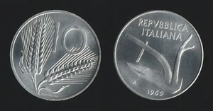 10 LIRE 1969 EARS AND PLOW - ITALY FDC/UNC FIOR DI CONIO - Picture 1 of 1