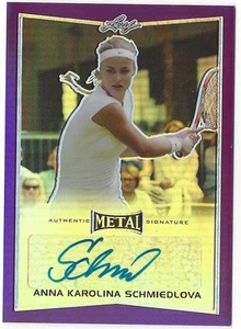 Anna Karolina Schmiedlova 2016 Leaf Metal Tennis Purple Prismatic Autograph /25 - Picture 1 of 2
