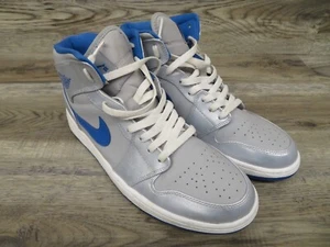 2014 Nike Air Jordan 1 Retro Mid Wolf Grey Silver 554724-025 MEN'S Size 12 - Picture 1 of 5