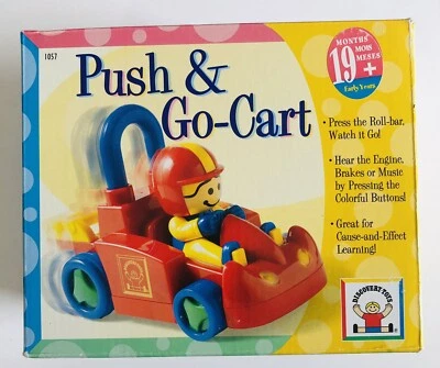 Discovery Toys Push & Go Cart - Engine, Brakes & Music Sounds - Race Car Toy - Image 1 of 4