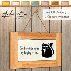 Cats Antisocial Wooden Sign Ornament - Funny Gift Decoration for Cat Lovers - Picture 1 of 14
