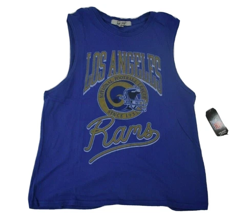 Junk Food Womens NFL Los Angeles Rams Vintage Muscle Tank Shirt New 2XS-2XL Cover