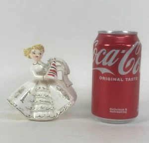 Porcelain Lefton January Birthday Girl Christmas Figurine #1853 ~ w/ Sticker - Picture 1 of 10