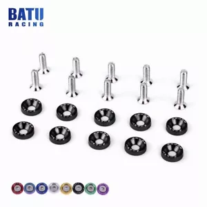 20X Black JDM Billet Aluminum Fender/Bumper Washer/Bolt Engine Bay Dress Up Kit - Bild 1 von 15