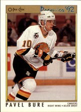 1992-93 O-Pee-Chee Canucks Hockey Card #324 Pavel Bure 92