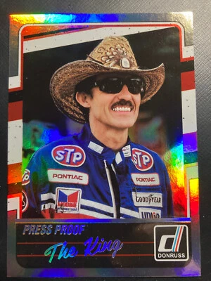 RICHARD PETTY lot of 10 NASCAR cards 2016-18 Panini & Donruss Press Proof 44/49 - Image 1 of 4