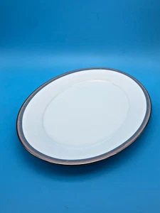 Noritake Breathless Oval Serving 15" Platter Blue Pink Platinum White Flowers - Picture 1 of 12