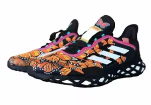 Adidas Web Boost Dia de los Muertos Men’s Black Orange Butterflies Sz 10-No Box - Picture 1 of 11