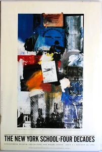 VINTAGE 1982 POSTER The New York School Four Decades Guggenheim Rauschenberg - Picture 1 of 8