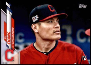 Yu Chang 2020 Topps Short Print Variations 5x7 #590 6/49 Indians