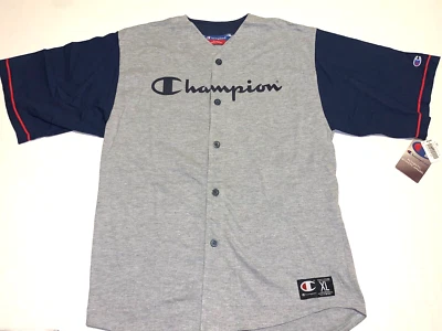 ¡Raro! Camiseta abotonada vintage de la marca Champion de los años 2000 ¡Nueva! Nuevo con etiquetas Niños Juveniles XL 18 20 Foto 1 de 2