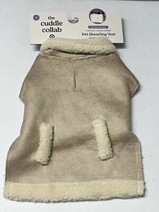 The Cuddle Collab Pet Shearling Vest Small Dog Up To 20lb - Picture 1 of 6