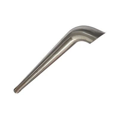 ALUTEC RACING PARTS Universal Traktor Endrohr 51 mm gebogen 50 Edelstahl Endstück Schlepper Auspuff