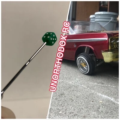 Redcat Sixty four Impala Jevries Rc Lowrider Pair Antenna Green Dice - Image 1 of 2