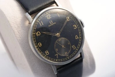 Omega Vintage military 30T2 watch oversize 38mm  Black Gilt Dial CK2097  bauhaus - Image 1 of 4
