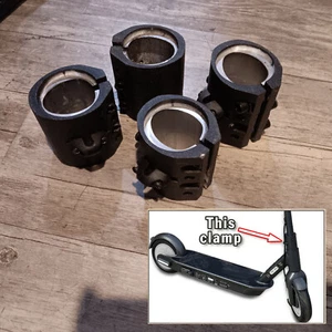 4X Morsetto per Palo NON PIEGHEVOLE Ninebot Segway Max Pro Scooter SNSC 2.3.2 - Foto 1 di 10