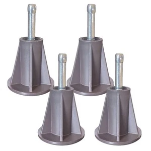 Dark Brown Bed Frame Feet Universal Replacement Legs Set of 4 Easy Install - Picture 1 of 8