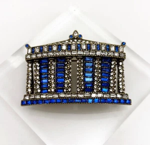 Heidi Daus "Pretty Parthenon" Crystal Pin and Enhancer Pendant - NIB - Picture 1 of 16