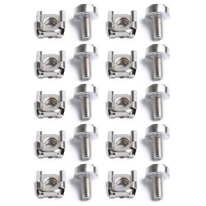 10pcs M5 Mounting Screws& Cage Nuts For Server Network AV Rackmount Equipment B - Picture 1 of 12