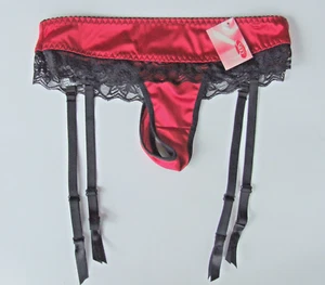 Liguero Talla 14 Con Braga Tanga Cuatro Correas Ajustable Rojo - Imagen 1 de 3