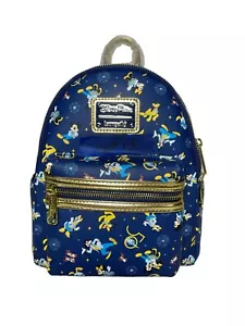 Disney 50th Anniversary Celebration Loungefly Mini Backpack Blue/Gold Special Ed - Picture 1 of 10