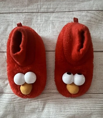 Zapatillas de felpa Sesame Street Elmo para niños pequeños - talla L 7-8 Foto 1 de 4