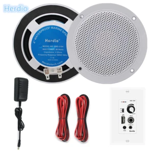 Altavoces de techo Herdio 4" Bluetooth marinos para barco/hogar/coche - Imagen 1 de 12