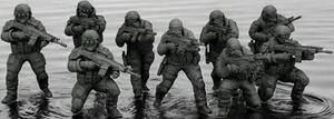 1/35 US Special Forces x9 Soldaten, Diorama UNBEMALT - Wargames Tischplatte - Bild 1 von 1
