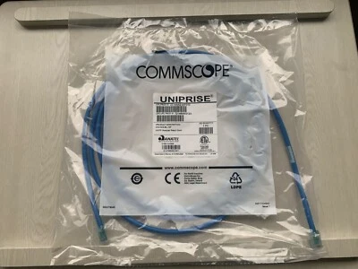 High Speed Ethernet Cord: Cat 6A Blue Cord 10gbps 10 Ft Long NIB Free Shipping - Image 1 of 4