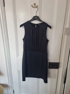 Theory Black Work Shift Dress Size 8 Wool Beautiful Quality Stretch Sleeveless - Picture 1 of 10