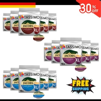 Jacobs Caffè Crema Classico XL TASSIMO Kaffeekapseln - 5 x 16 Stück (4031501) - Bild 1 von 3
