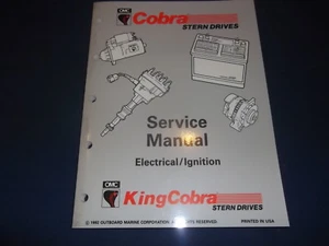 OMC 1993 KING COBRA JV ELECTRICAL IGNITION SERVICE SHOP REPAIR MANUAL BOOK - Picture 1 of 3