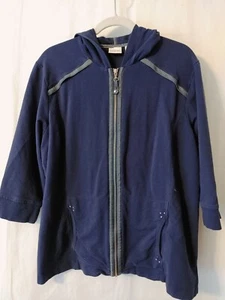 Chico's Zenergy Zip Hoodie Jacke 2 Taschen marine Gr. 3 #12488 - Bild 1 von 6