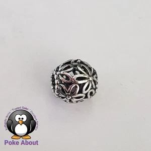 Pandora Charm Genuine Wildflower Openwork Silver Flower Charm 790890 - Picture 1 of 9
