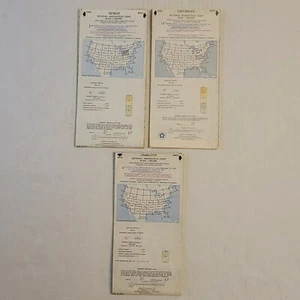 Vintage Sectional Aeronautical Charts 3 1970s Maps Detroit Charlotte Cincinnati - Bild 1 von 21