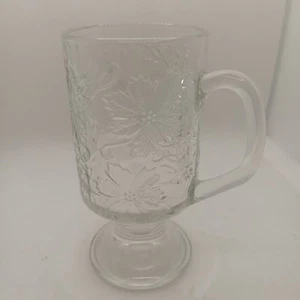 Princess House Fantasia Irish Coffee Crystal Pedestal Mugs Set of 4 - Picture 1 of 5