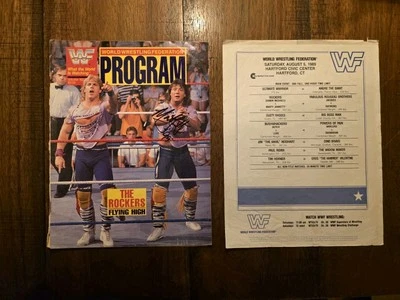 WWF Program #162 The Rockers Marty Jannetty Autographed Hartford CT August 1989 - Image 1 of 4